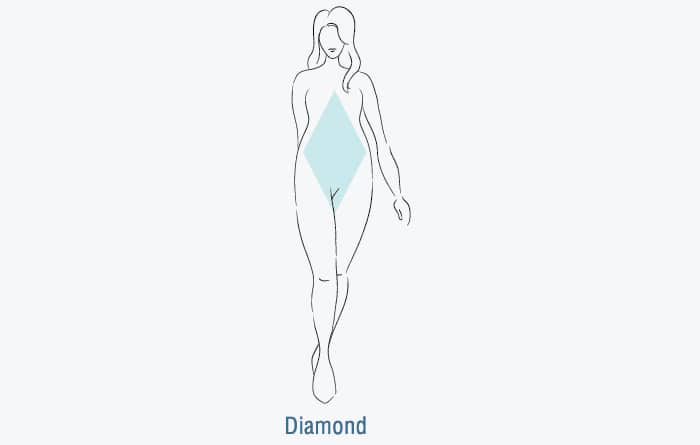 Diamond shaped body